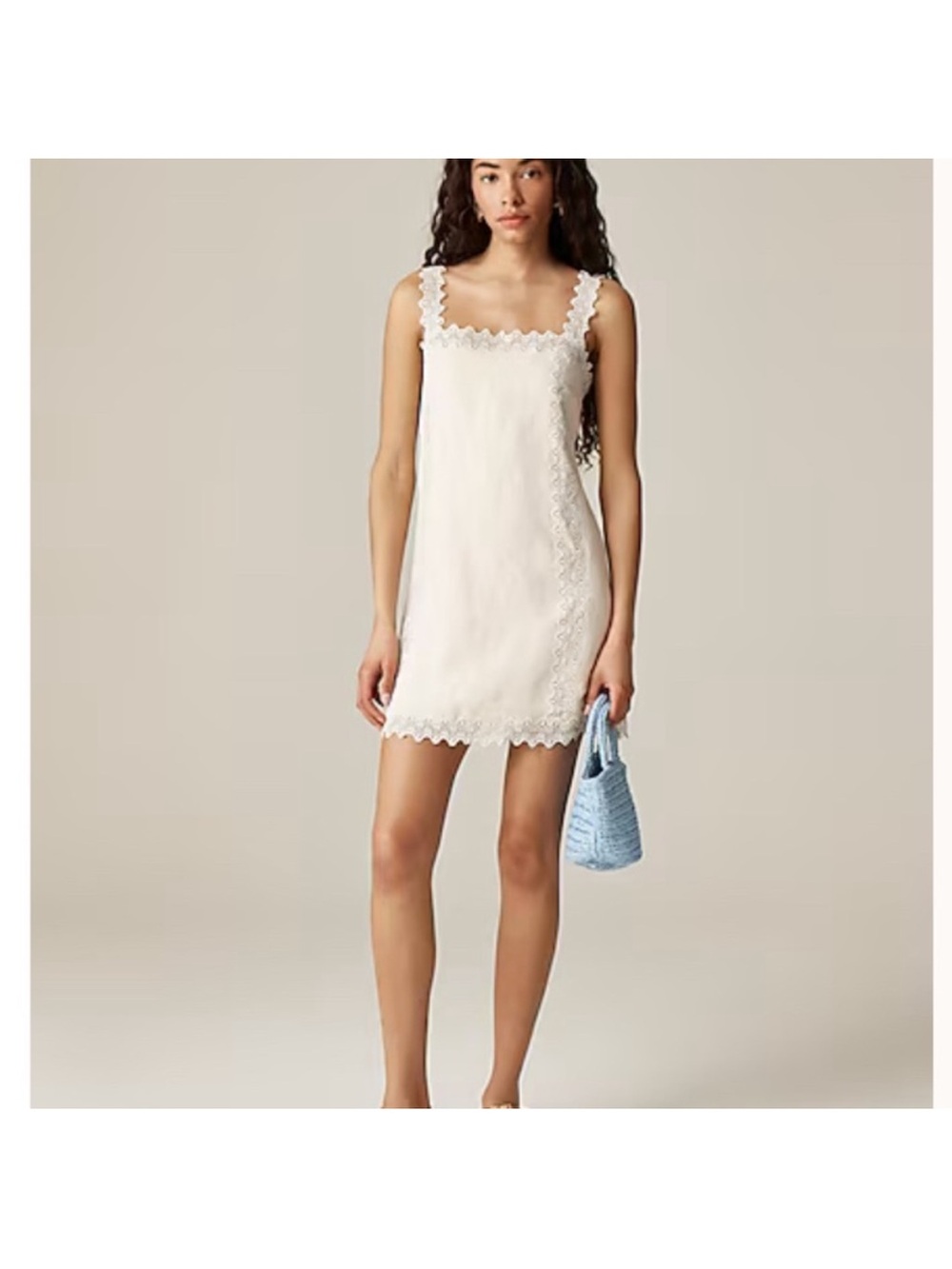 ISO J.Crew Linen Lace-Trim Dress
